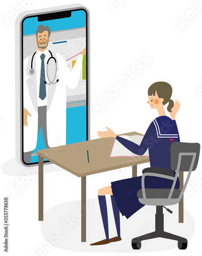 オンライン授業,オンライン学習,online,検索,インターネット ,オンライン会議,タブレット,イラスト,電子書籍