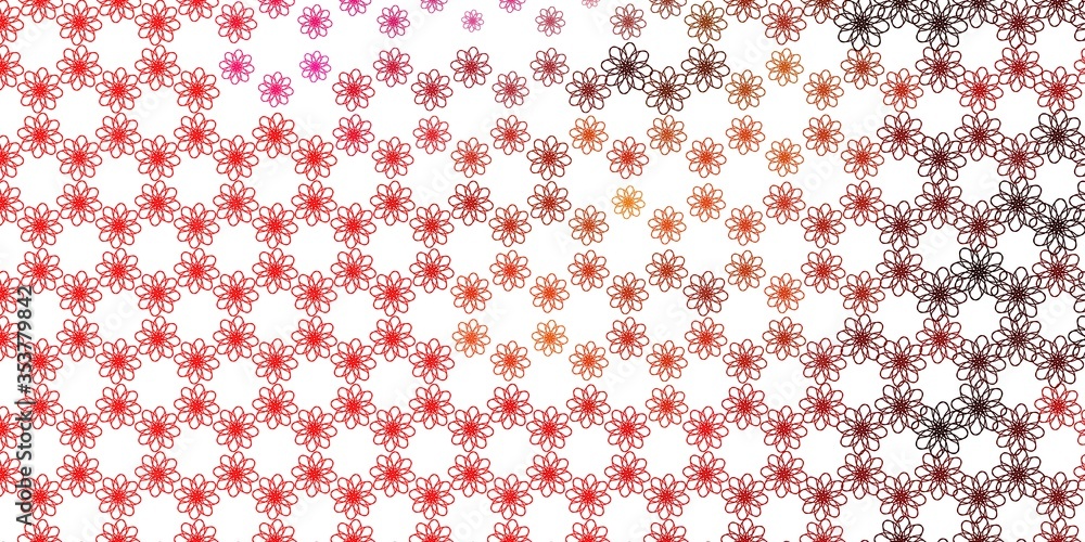 Light Red, Yellow vector background with bent lines. Light Red, Yellow vector background with bent lines.