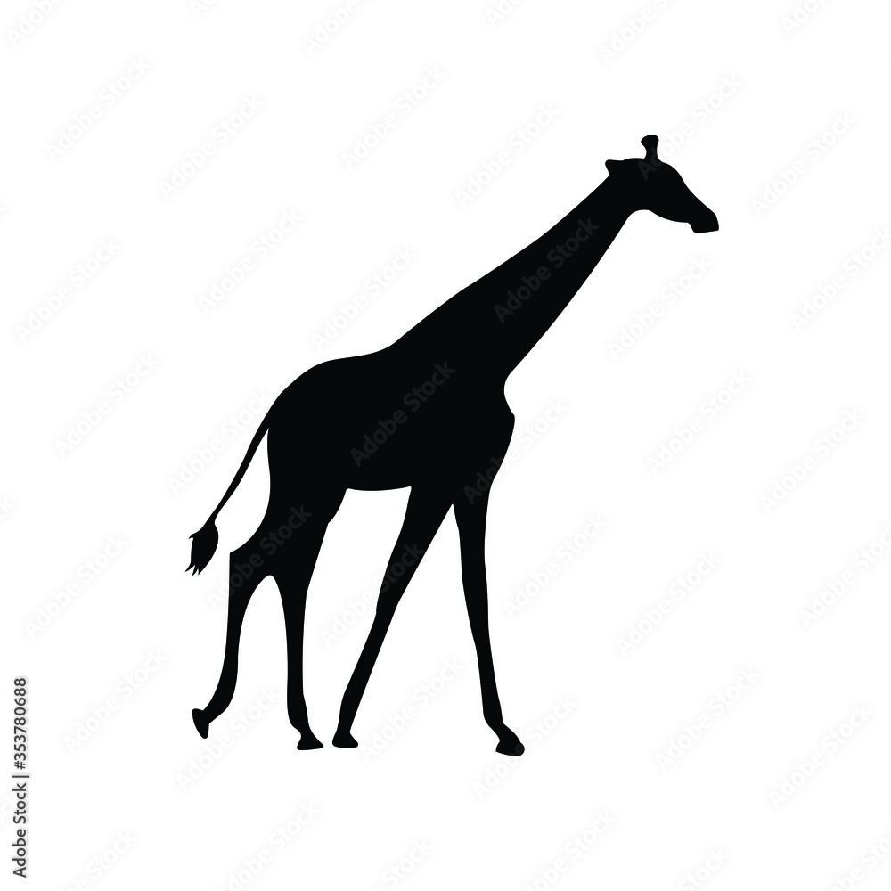 Fototapeta premium giraffe silhouette vector