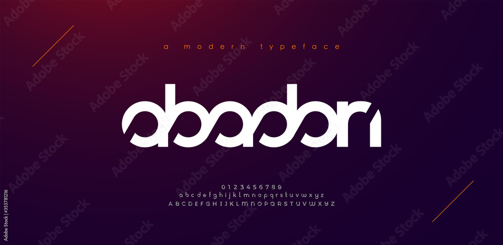 Naklejka Abstract sport modern alphabet fonts. Typography technology electronic sport digital game music future creative font. vector illustration