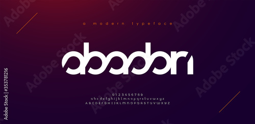 Canvastavla Abstract sport modern alphabet fonts
