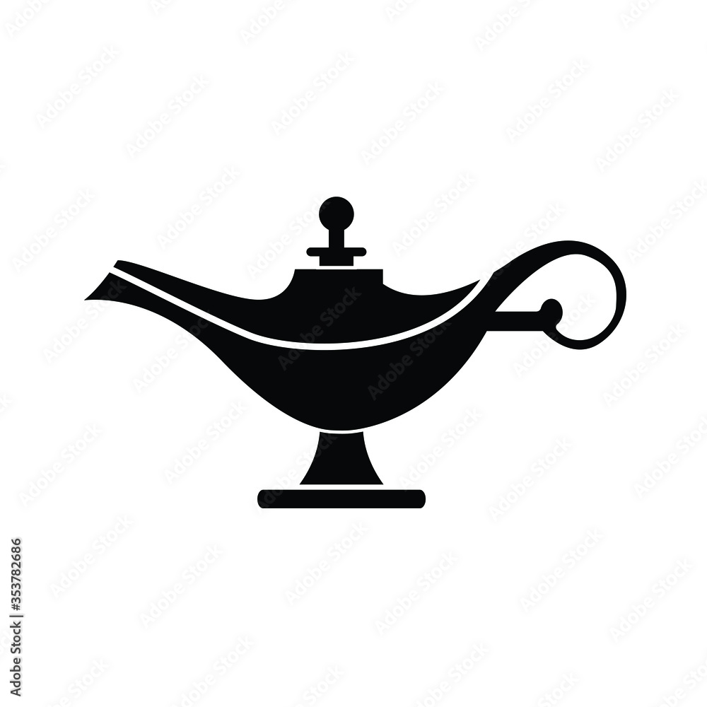 Fototapeta premium Aladdin lamp icon vector