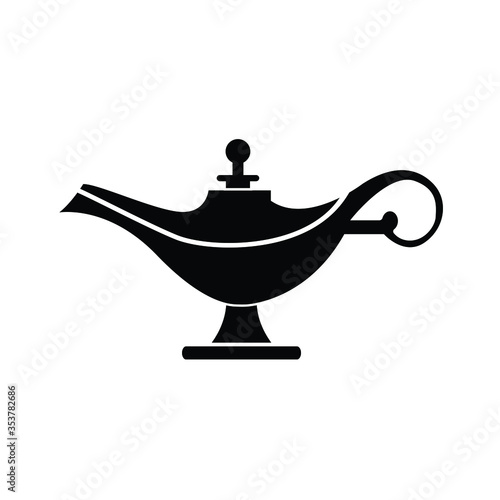 Aladdin lamp icon vector