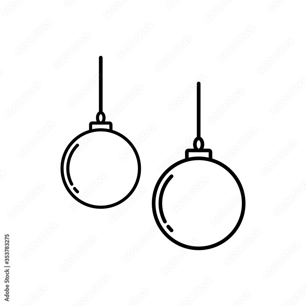 christmas ball icon vector design template christmas ball icon vector design template
