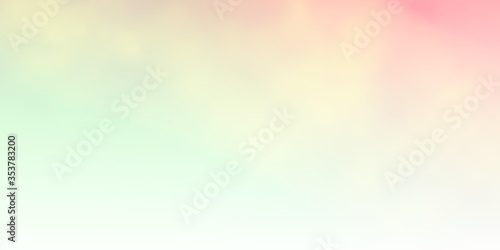 Light Green, Red vector pattern with clouds. Gradient illustration with colorful sky, clouds. Colorful pattern for appdesign.