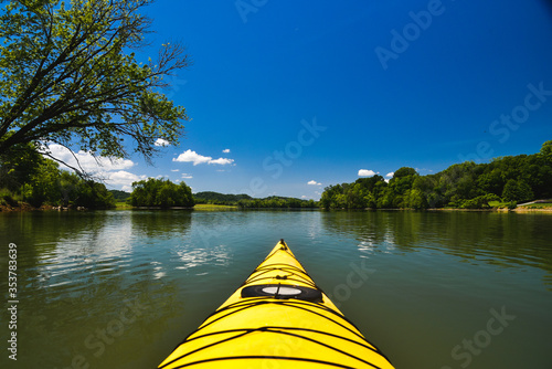 Kayaking on the French Broad River in Tennessee © Alisha