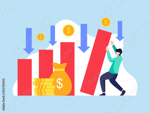 Bankruptcy vector illustration