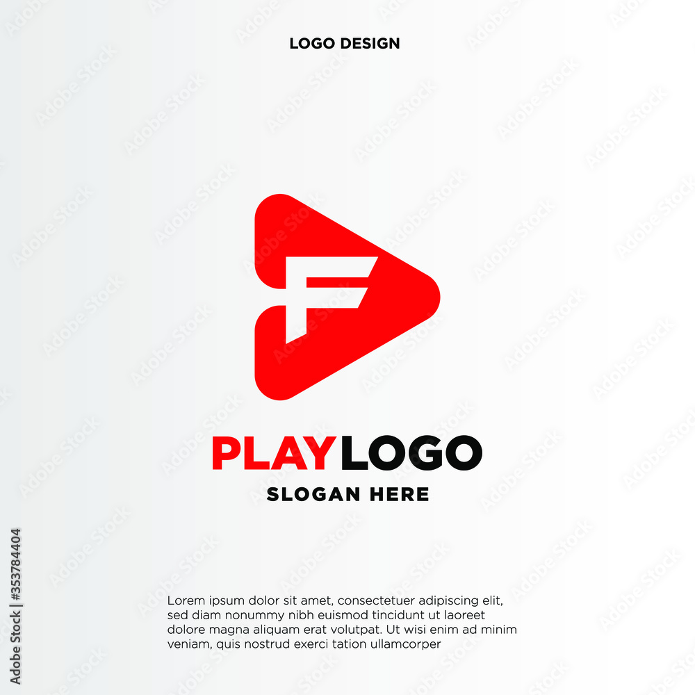 F letter logo in the triangle shape, font icon, Vector design template elements for your application or company identity.
