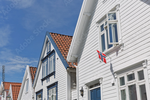 Traditional wooden houses in Gamle, which is a historic area of the city of Stavanger in Rogaland, Norway