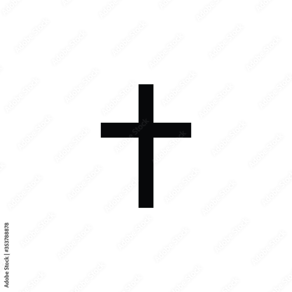 cross symbol of black color on a white background
