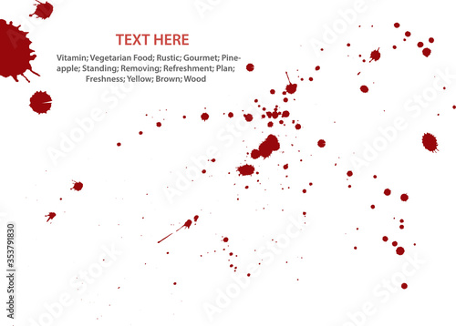 Vector splatter red Blood color.