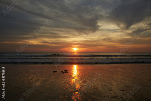 indian ocean beautiful sunset. sunset beach