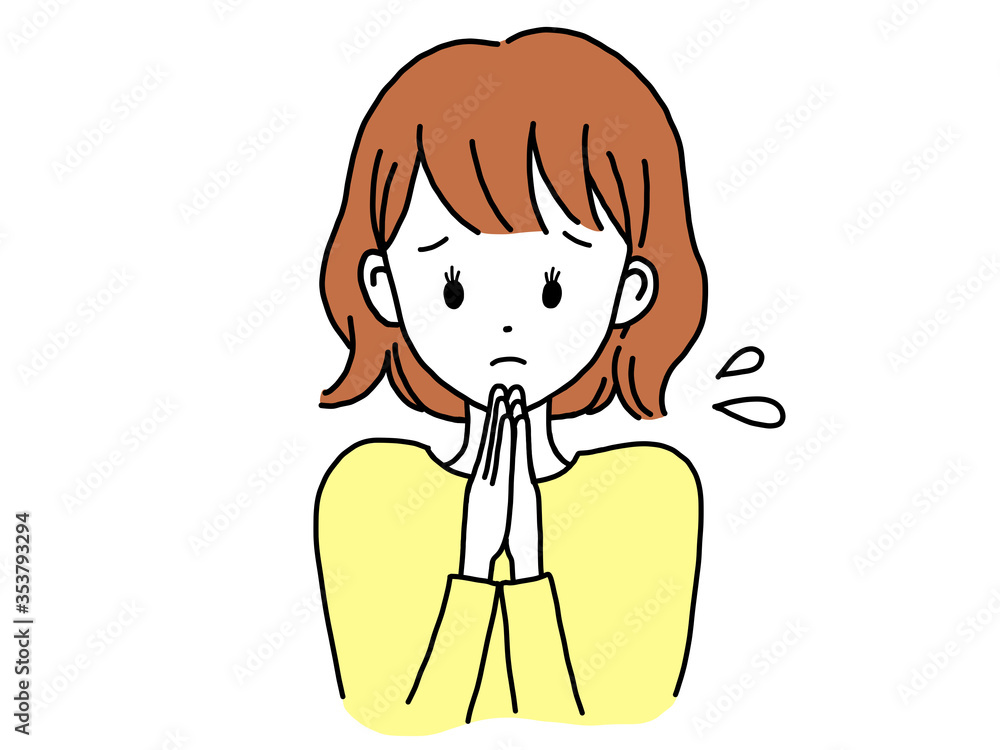 女性 謝る ポーズ 女性 謝る ポーズ