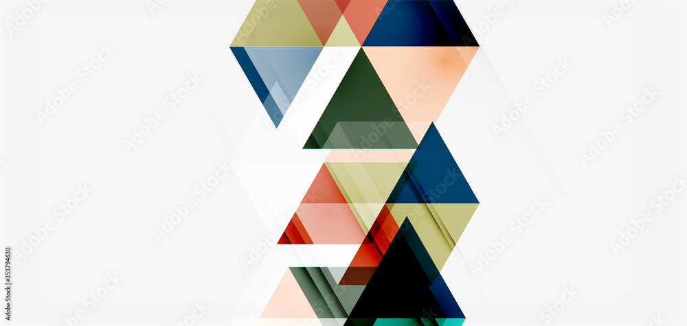 Geometric abstract background, mosaic triangle and hexagon shapes. Trendy abstract layout template for business or technology presentation, internet poster or web brochure cover, wallpaper Geometric abstract background, mosaic triangle and hexagon shapes. Trendy abstract layout template for business or technology presentation, internet poster or web brochure cover, wallpaper