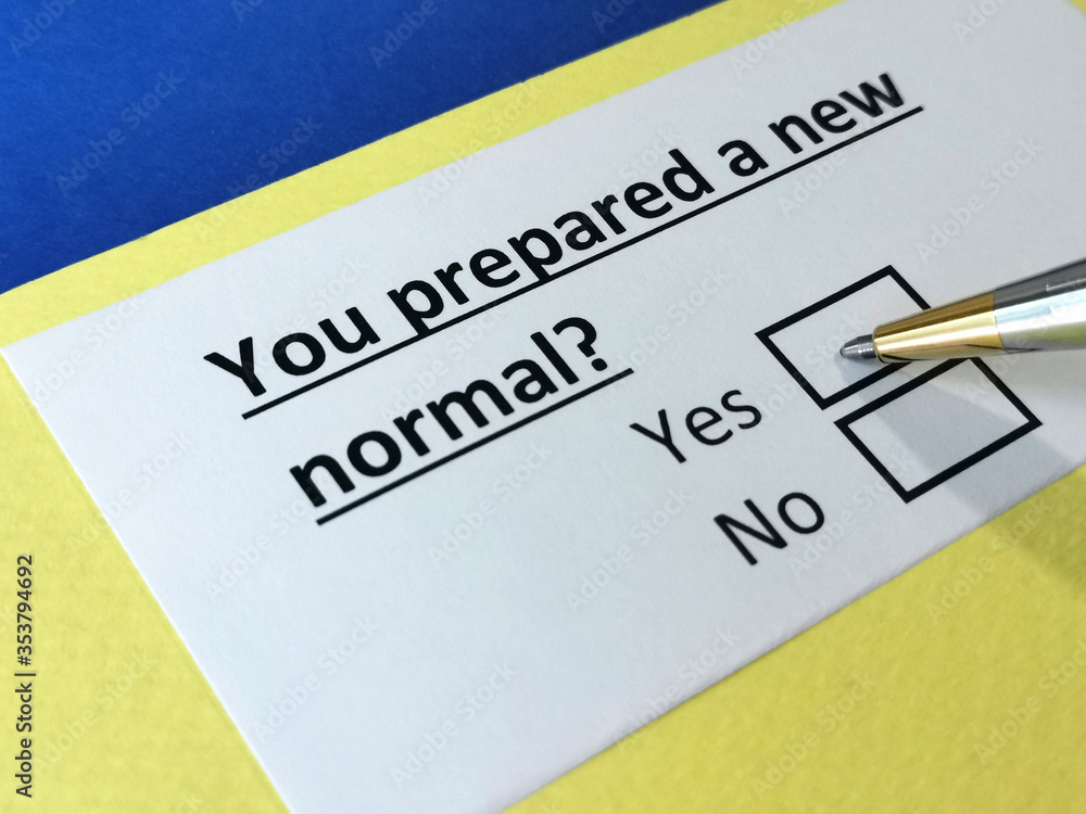 One person is answering question about new normal. One person is answering question about new normal.