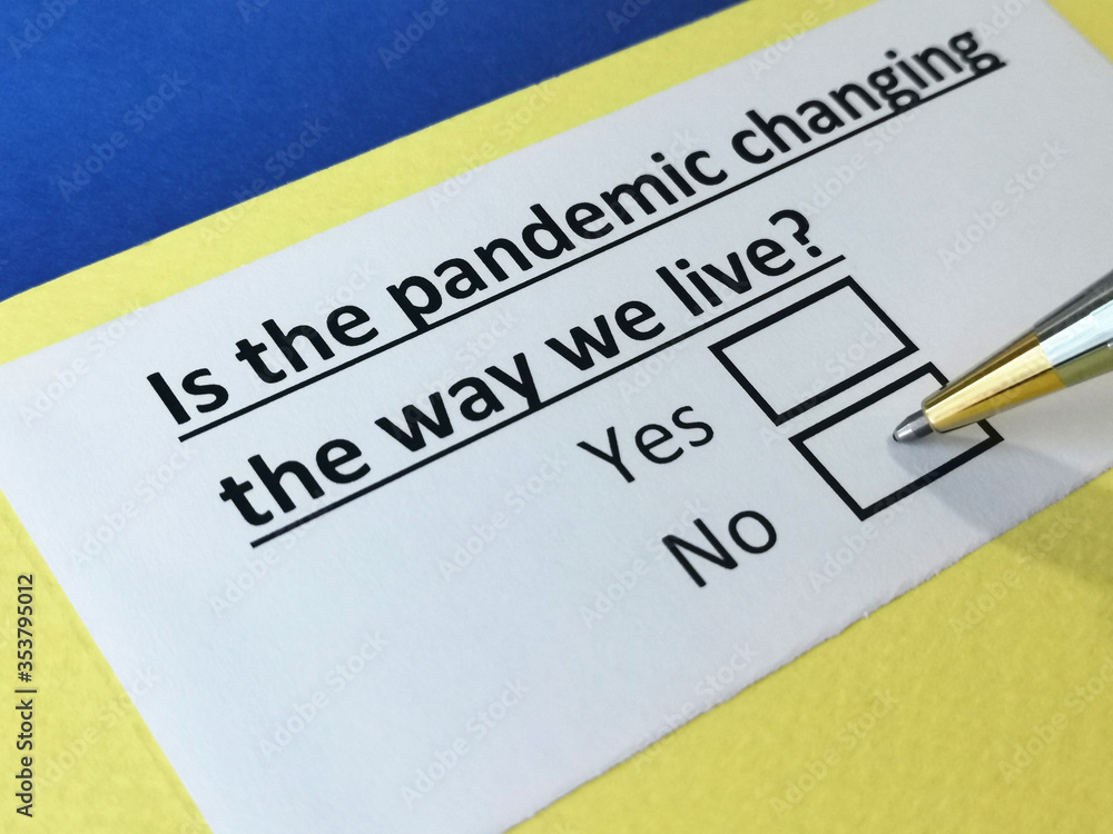 One person is answering question about pandemic. One person is answering question about pandemic.