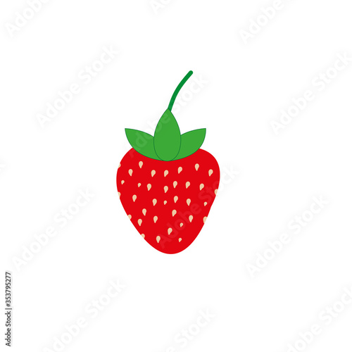Strawberry vector icon. Strawberry vector illustration. Strawberry vector clip art.