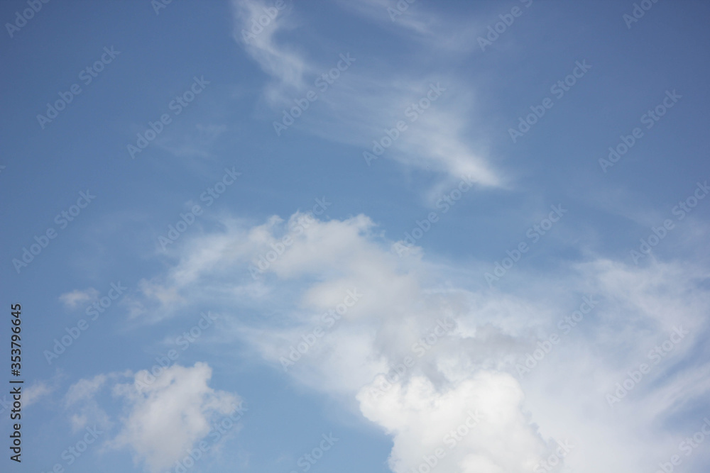 white cloud on blue sky background.