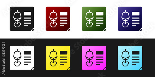Set X-ray shots icon isolated on black and white background. Vector Illustration.