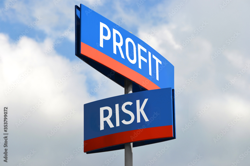 Fototapeta premium Profil and risk street sign