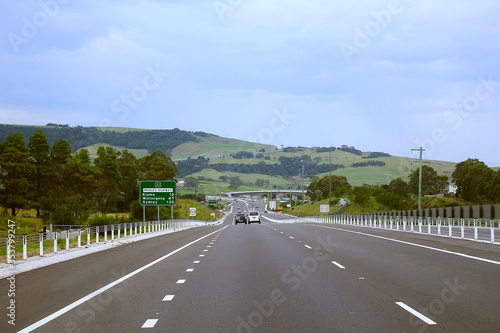 On the Princess Highway A1 to Sydney near Kiama (Australia)