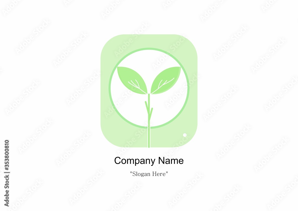 leaf logo with a green circle leaf logo with a green circle