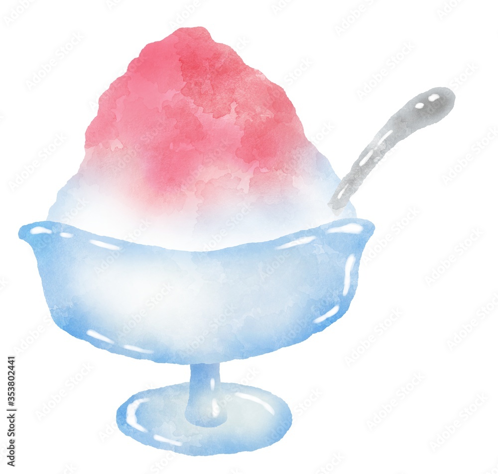 水彩タッチのかき氷 Stock Illustration Adobe Stock 水彩タッチのかき氷 Stock Illustration Adobe Stock