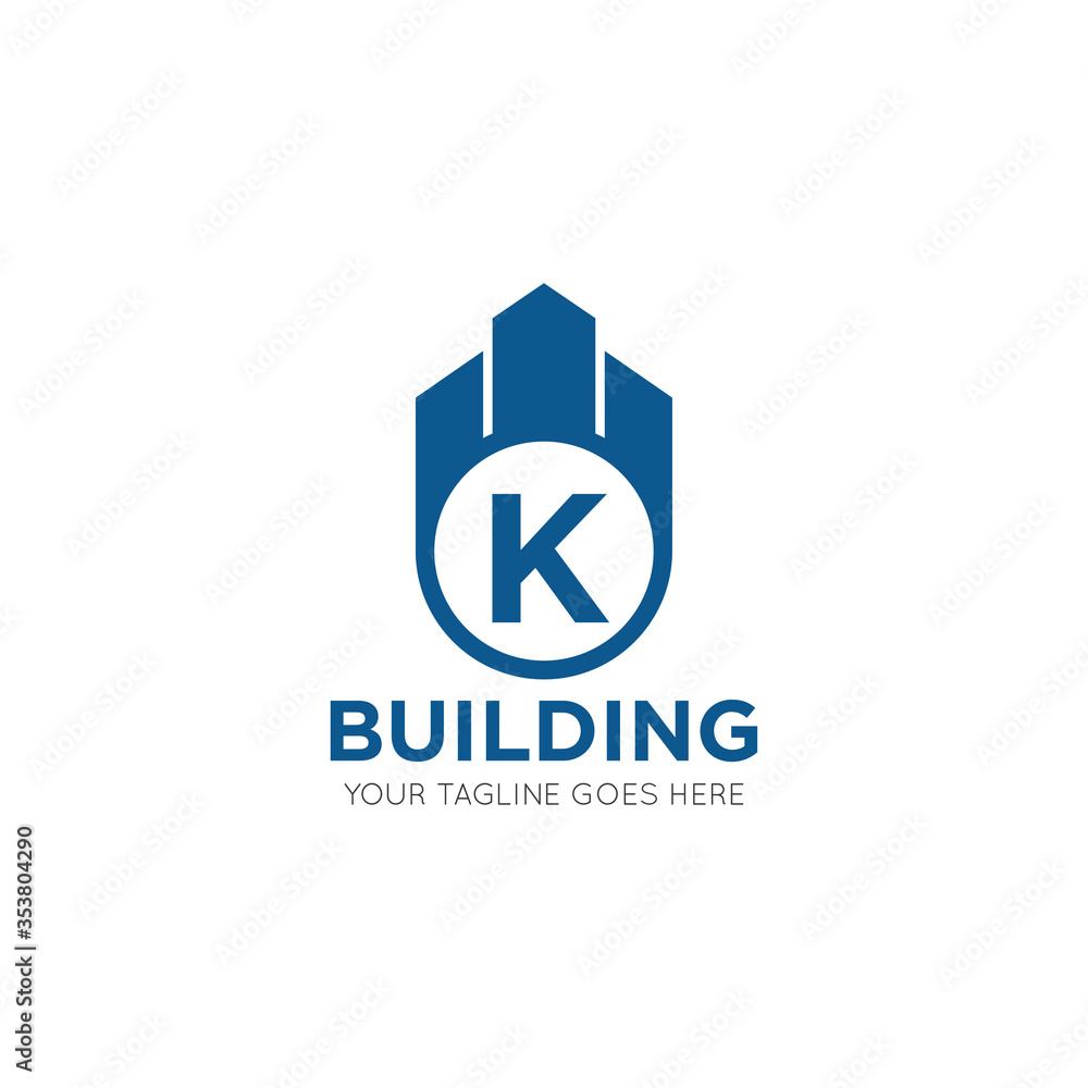 initial letter k building logo vector illustration design template initial letter k building logo vector illustration design template