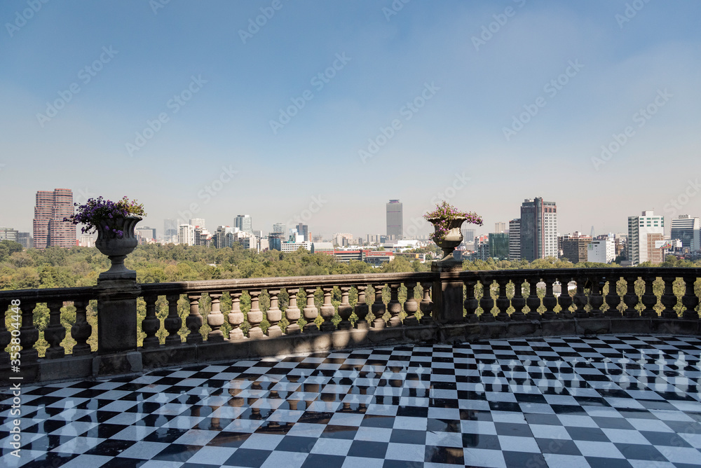 Fototapeta premium Panorama mexico city,landscape of Mexico City from chapultepec hill,