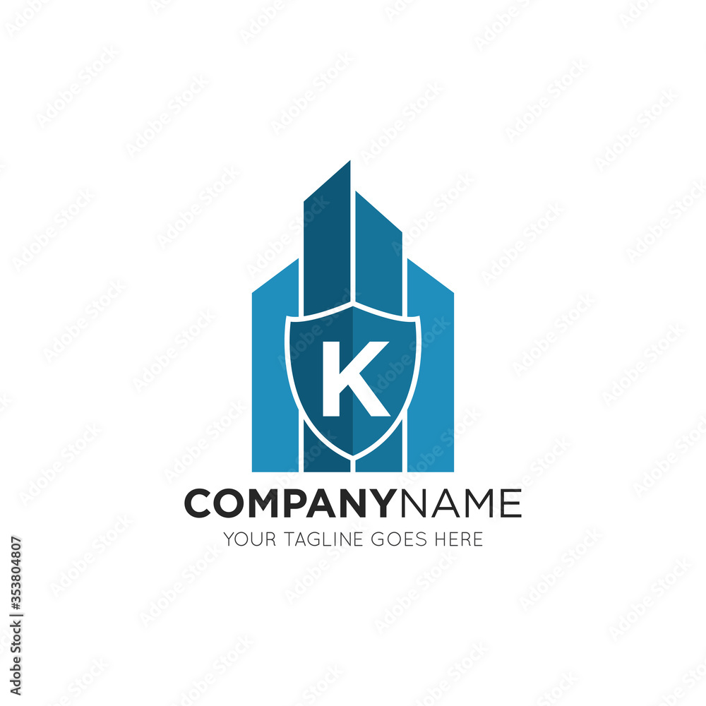 initial letter k building logo vector illustration design template initial letter k building logo vector illustration design template