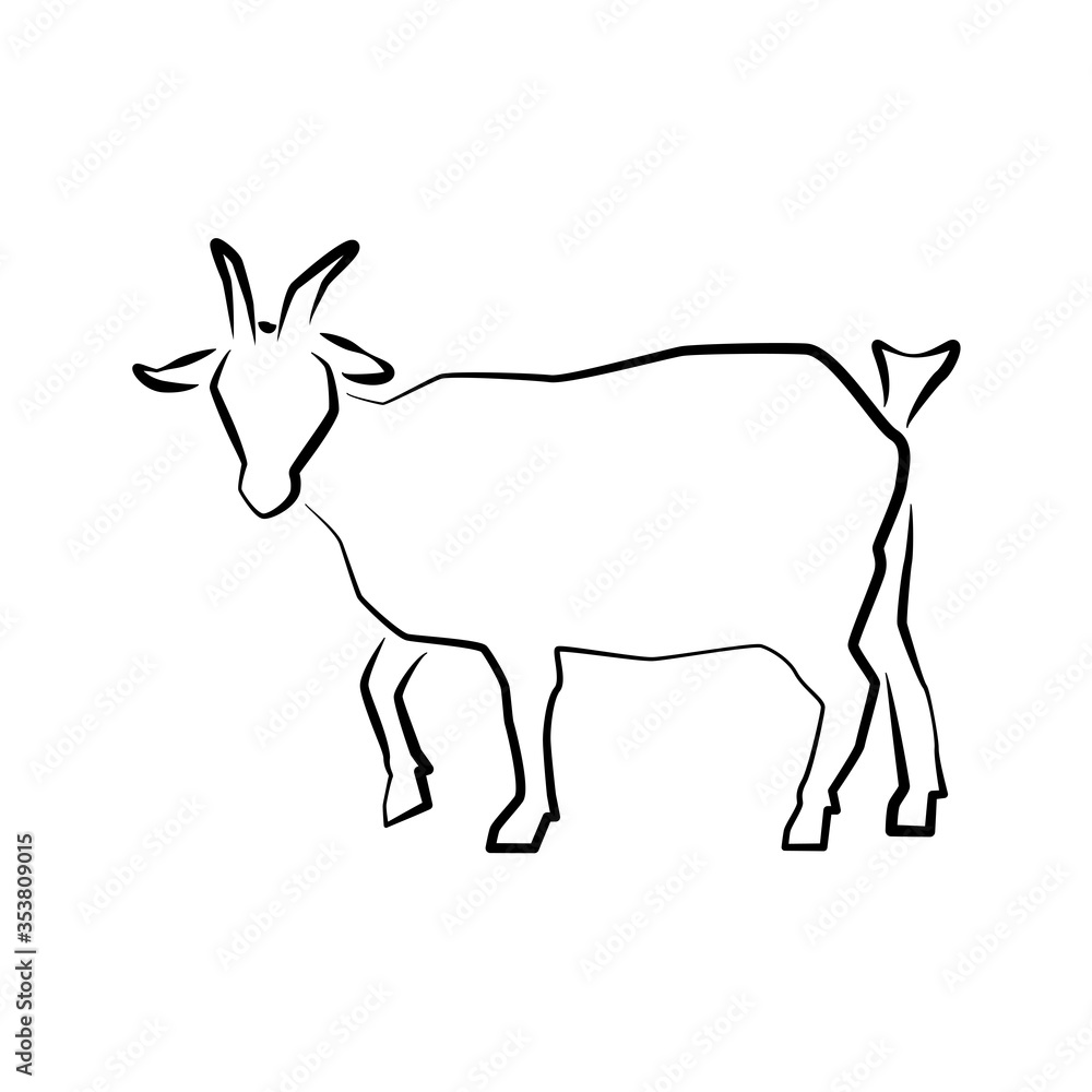 Logo icon of Grazing goat full length Logo icon of Grazing goat full length