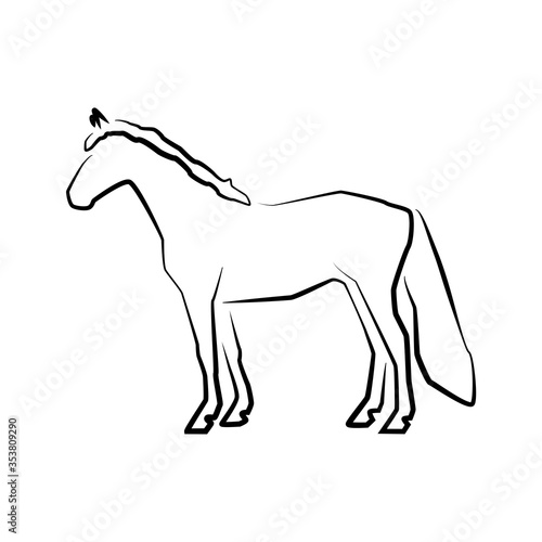 Logo or icon of Grazing horse full length.