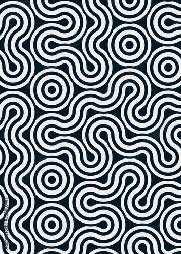 Colour Hehagon Tile Connection art background design illustration