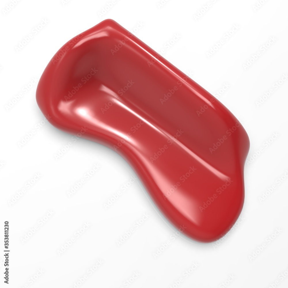 3d image of Bench Red corner inflated sofa v4 3d image of Bench Red corner inflated sofa v4