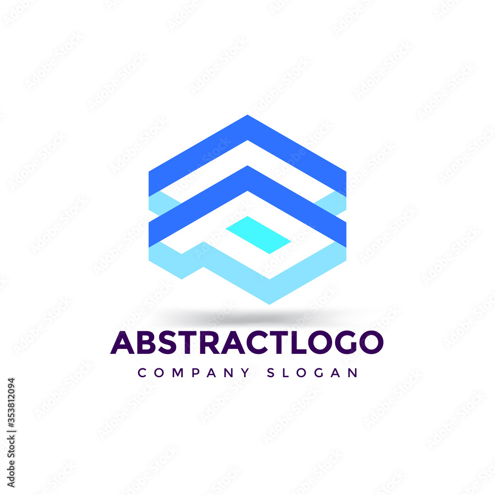Minimal P logo letter look like 3D Minimal P logo letter look like 3D