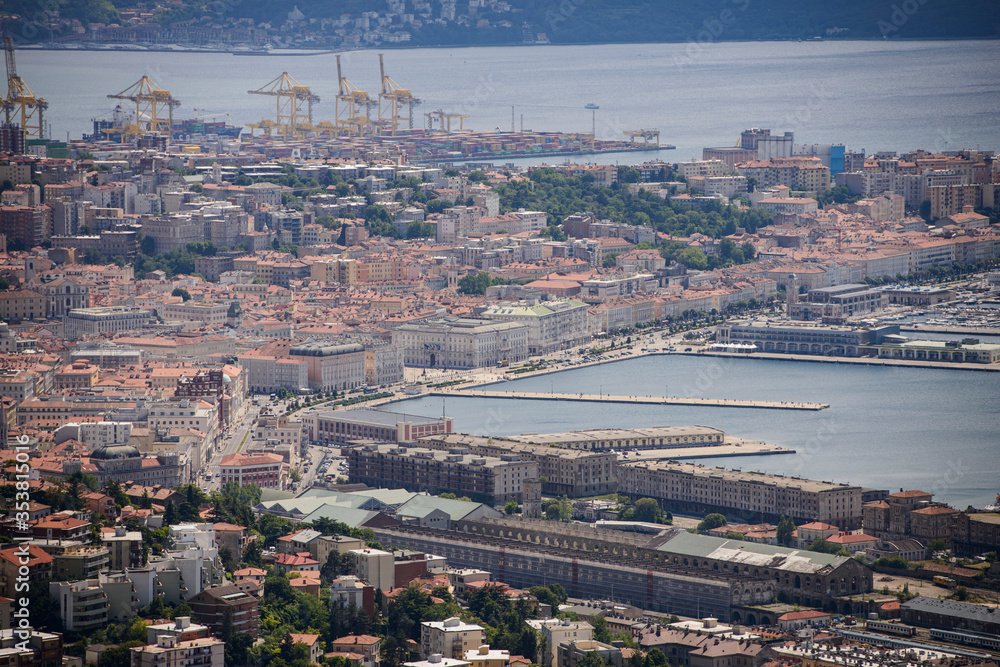 General view of the center of Trieste, Italy, during the daytime