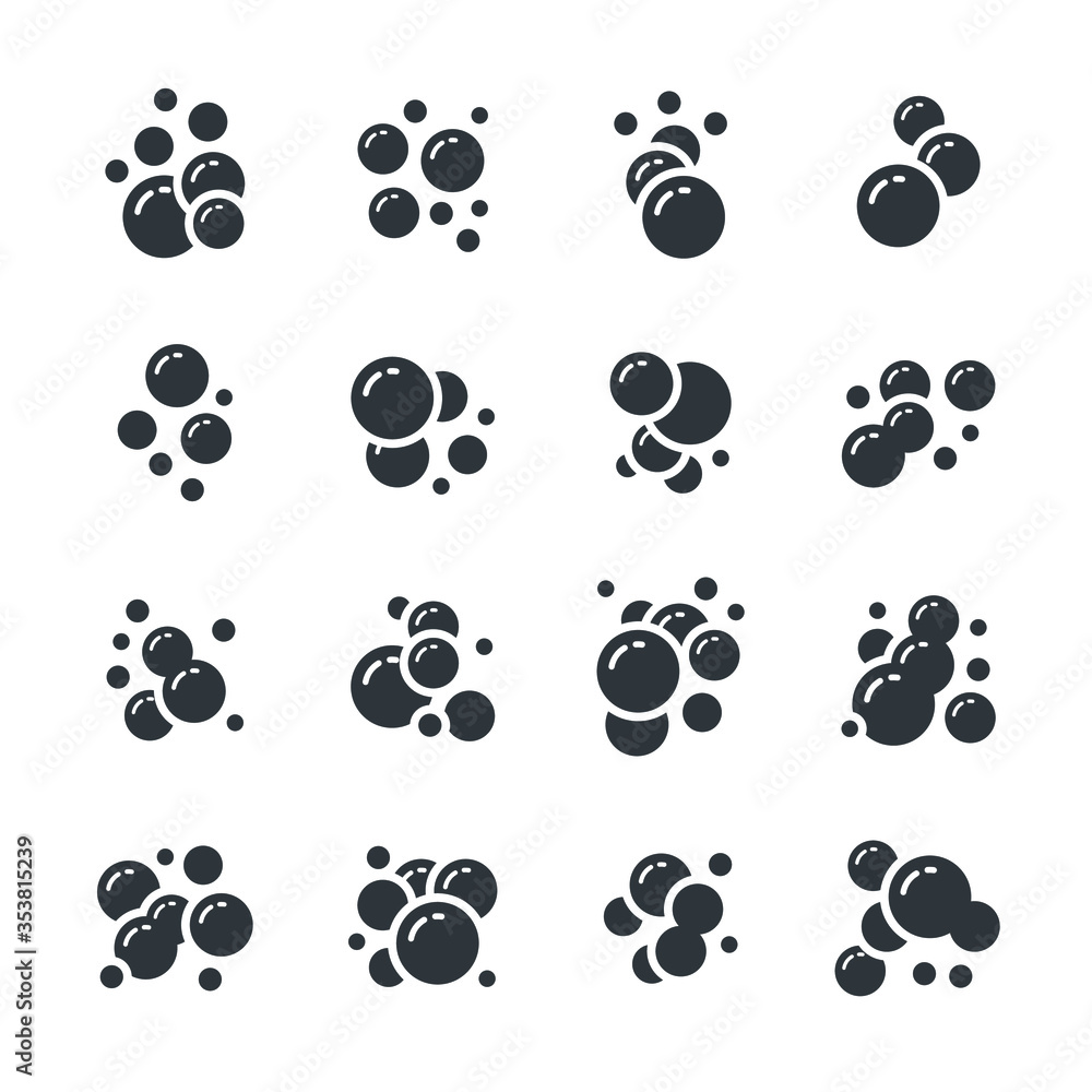 Fototapeta premium Bubble icon set/Flat icon set design, Out line vector icon set for design.