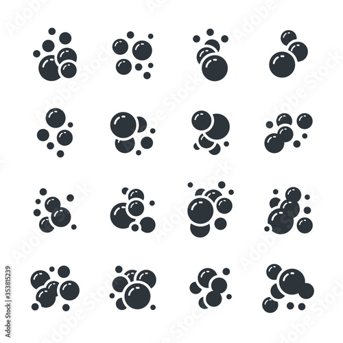 Bubble icon set/Flat icon set design, Out line vector icon set for design.