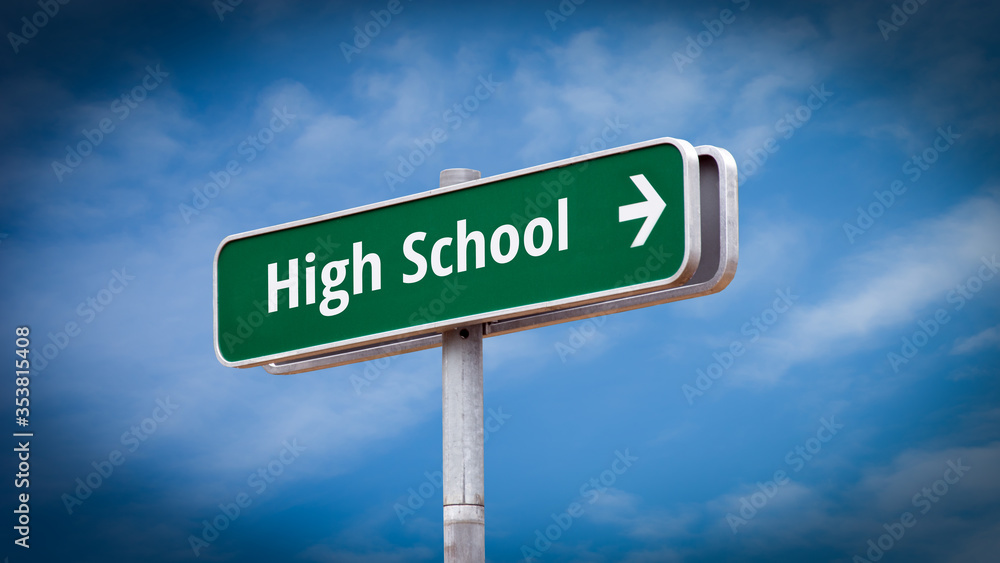 Street Sign to High School