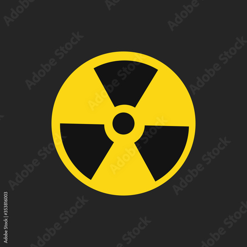 Vector illustration of radioactive symbol.