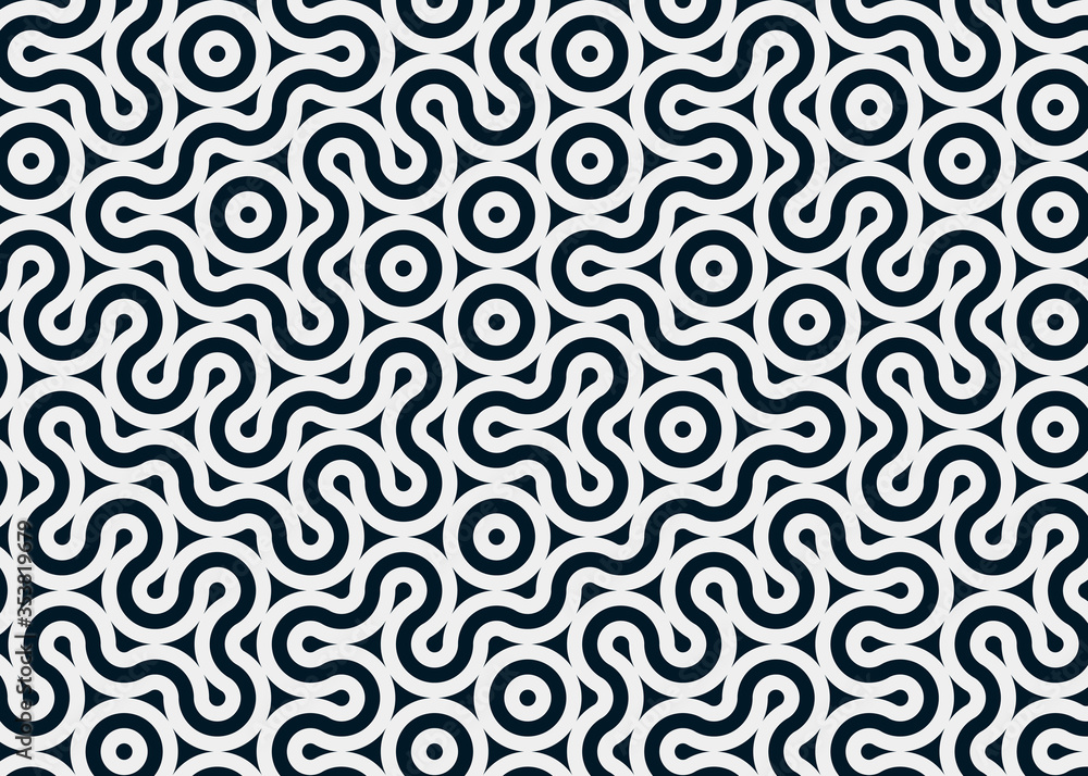 Fototapeta premium Colour Hehagon Tile Connection art background design illustration