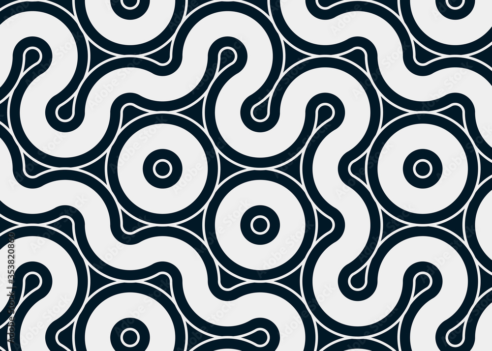 Fototapeta premium Colour Hehagon Tile Connection art background design illustration