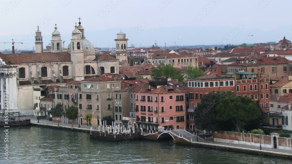 Venice aerial of the grand canal Italy Venice aerial of the grand canal Italy