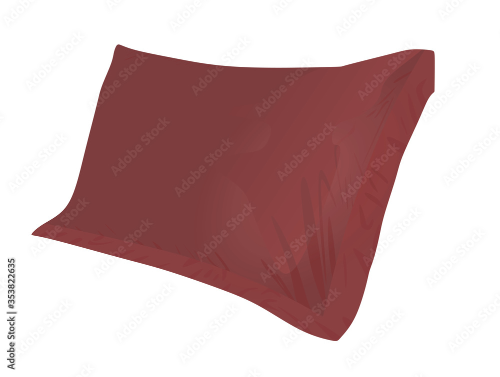 Red sleeping pillow. vector illustration