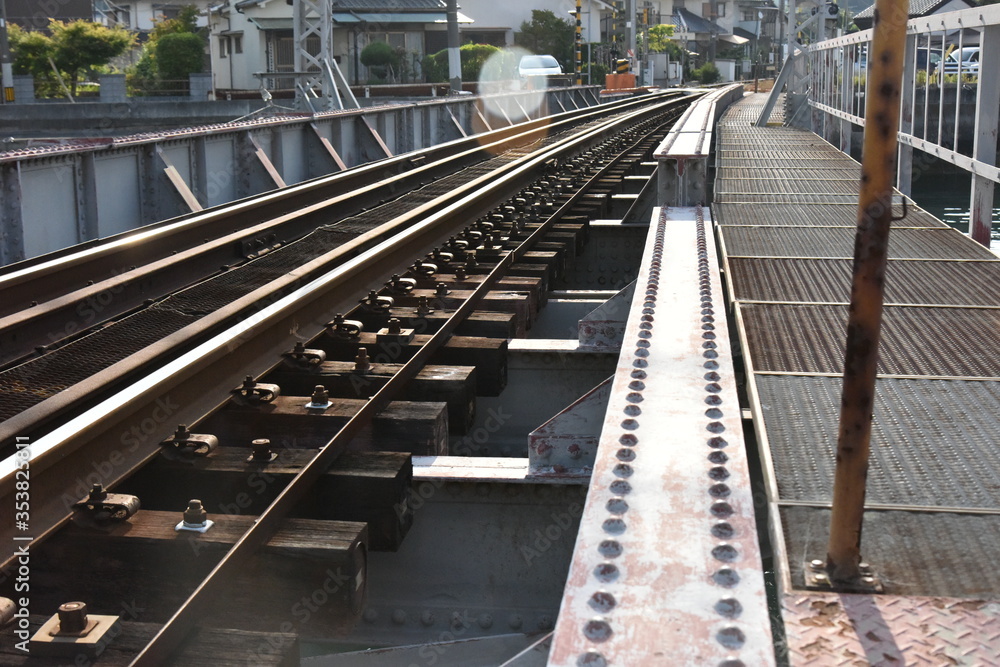Fototapeta premium 日本の広島県竹原市の鉄道
