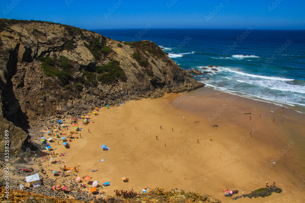 Beach at atlantic coastline of Portugal