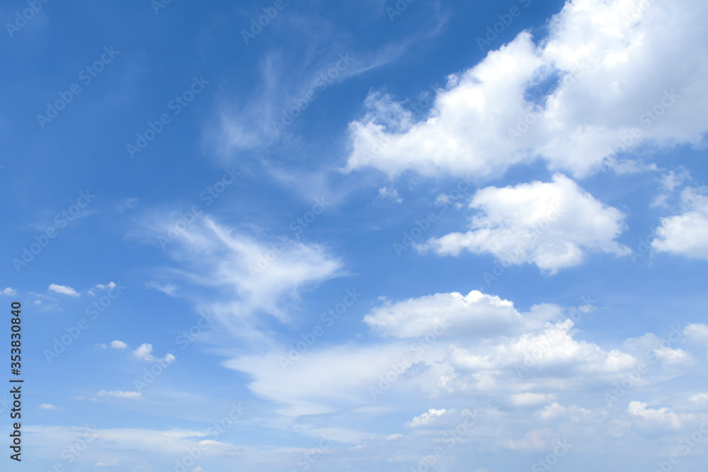 Bright sky with cloud background element.