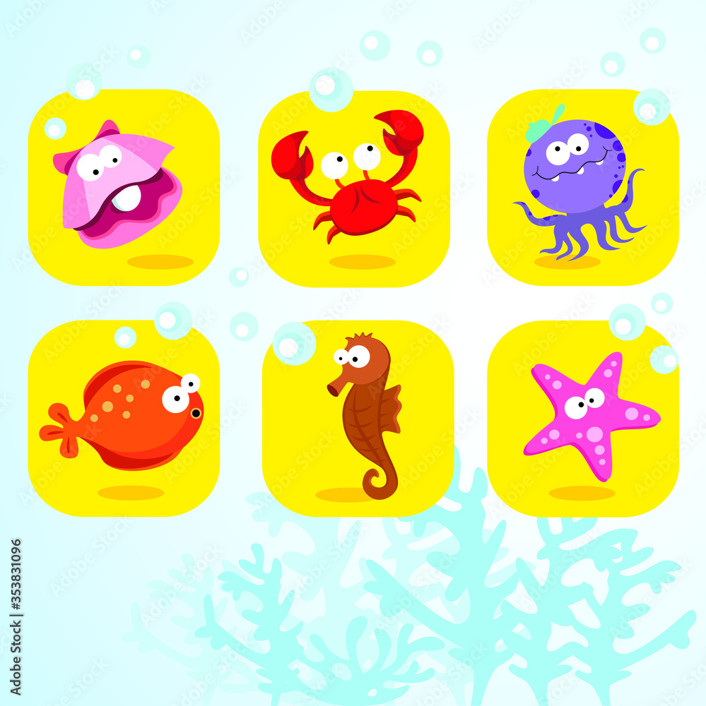 Fototapeta premium Sea creatures