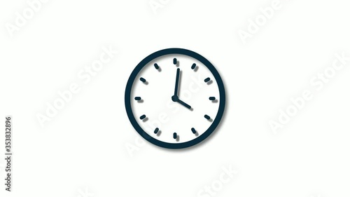 Wallpaper Mural wall clock isolated on white background,clock animation footage Torontodigital.ca
