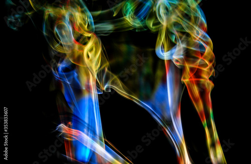 abstract colorful smoke
